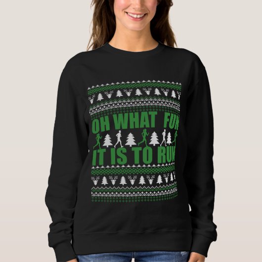 Frohe Weihnachtspullover Laufstrecke Sweatshirt (Vorderseite)