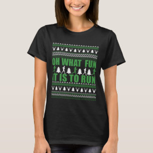 Frohe Weihnachtspullover Laufstrecke T-Shirt