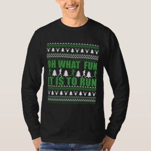 Frohe Weihnachtspullover Laufstrecke T-Shirt