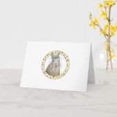 Frohe WeihnachtsRabbit mit Candy Cane Card Karte (Gelbe Blume)