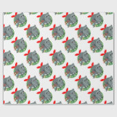 Frohe Weihnachtsracoon Geschenkpapier (Flach)