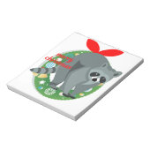 Frohe Weihnachtsracoon Notizblock (Rotiert)
