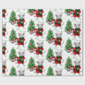 Frohe Weihnachtsratte Geschenkpapier (Flach)