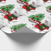 Frohe Weihnachtsratte Geschenkpapier (Ecke)