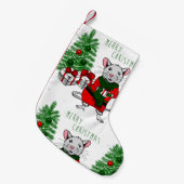 Frohe Weihnachtsratte Kleiner Weihnachtsstrumpf (Vorderansicht (hängend))