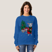 Frohe Weihnachtsratte Sweatshirt (Vorne ganz)