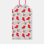 Frohe Weihnachtsreiniger in einem Strumpf Geschenkanhänger (Rückseite)