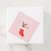 Frohe Weihnachtsreiniger in einem Strumpf Geschenkanhänger (Beispiel)