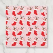 Frohe Weihnachtsreiniger in einem Strumpf Geschenkanhänger (Rückseite)