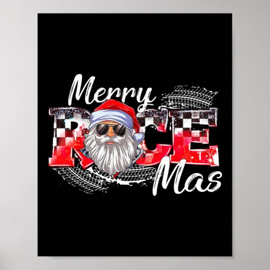 Frohe Weihnachtsrennen Car Xmas Racing Weihnachtsm Poster (Vorne)