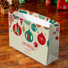 Frohe WeihnachtsRetro aus dem 20. Jahrhundert Baub Große Geschenktüte