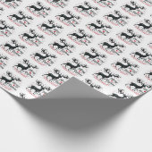 Frohe Weihnachtsrinder Geschenkpapier (Ecke)