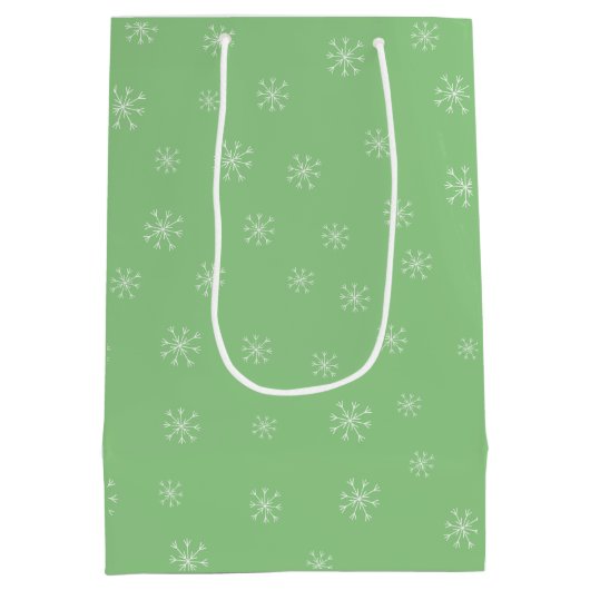 Frohe Weihnachtsrinder mit roten Blume Mittlere Geschenktüte (Rückseite)