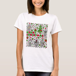 Frohe Weihnachtsroboter T-Shirt