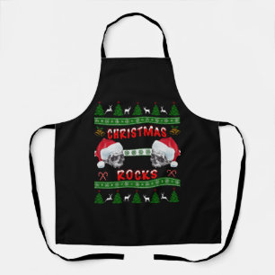Frohe WeihnachtsROCKS Ugly Christmas Sweater Schürze