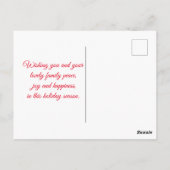 Frohe Weihnachtsroten Heilige Beeren Blumenbeeren Postkarte (Rückseite)