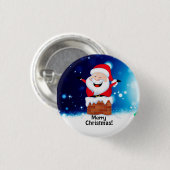 Frohe Weihnachtsrunde Button (Vorne & Hinten)