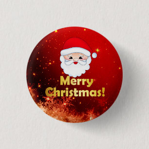Frohe Weihnachtsrunde Button
