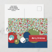 Frohe Weihnachtsrunde Postkarte (Vorne/Hinten)