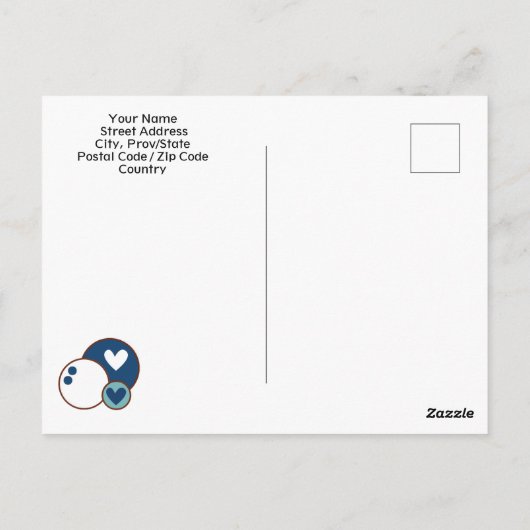 Frohe Weihnachtsrunde Postkarte (Rückseite)