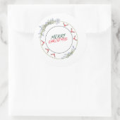 Frohe Weihnachtsrunde Runder Aufkleber (Tasche)