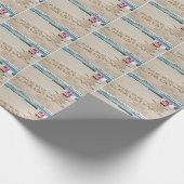 Frohe Weihnachtssandman am Strand Geschenkpapier (Ecke)