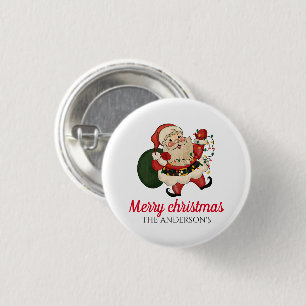 Frohe Weihnachtssanta Button