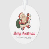 Frohe Weihnachtssanta Ornament (Vorderseite)