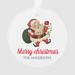 Frohe Weihnachtssanta Ornament