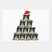 Frohe Weihnachtsschaf Herding Hund Geschenkpapier Set (Vorderseite 2)