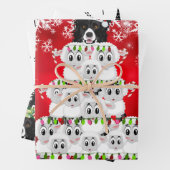 Frohe Weihnachtsschaf Herding Hund Geschenkpapier Set (Beispiel)