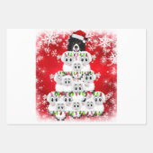 Frohe Weihnachtsschaf Herding Hund Geschenkpapier Set (Vorderseite)