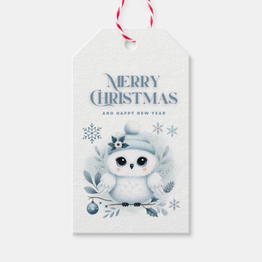 Frohe Weihnachtsschale Geschenkanhänger (Vorderseite)