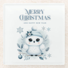 Frohe Weihnachtsschale Glasuntersetzer