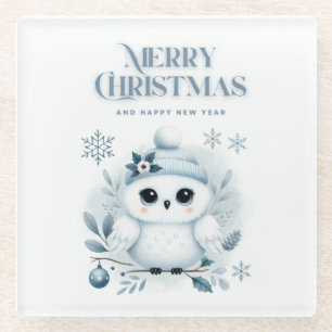 Frohe Weihnachtsschale Glasuntersetzer