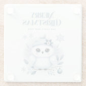 Frohe Weihnachtsschale Glasuntersetzer (Rückseite)