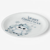 Frohe Weihnachtsschale Pappteller (Schrägansicht)