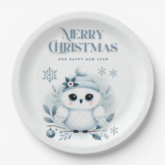 Frohe Weihnachtsschale Pappteller (Vorderseite)