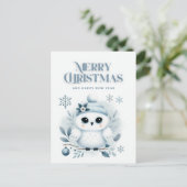 Frohe Weihnachtsschale Postkarte (Stehend Vorderseite)