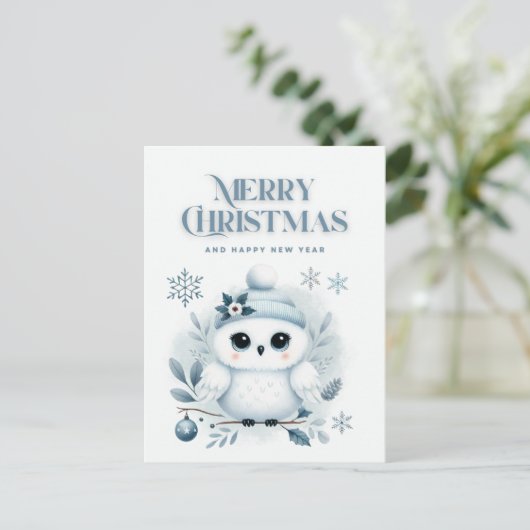 Frohe Weihnachtsschale Postkarte (Stehend Vorderseite)