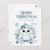 Frohe Weihnachtsschale Postkarte (Vorne/Hinten)