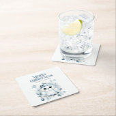 Frohe Weihnachtsschale Rechteckiger Pappuntersetzer (Vor Ort)