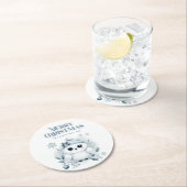 Frohe Weihnachtsschale Runder Pappuntersetzer (Vor Ort)