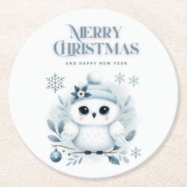 Frohe Weihnachtsschale Runder Pappuntersetzer