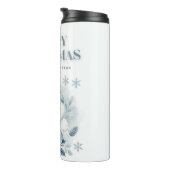 Frohe Weihnachtsschale Thermosbecher (Nach rechts gedreht)