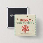 Frohe Weihnachtsschaltfläche Button (Vorne & Hinten)
