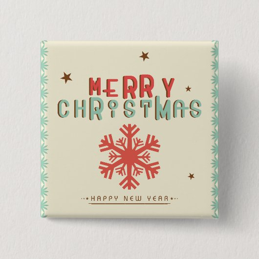 Frohe Weihnachtsschaltfläche Button (Vorderseite)