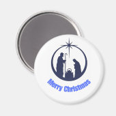 Frohe Weihnachtsschaltfläche Magnet (Vorderseite/Rückseite)