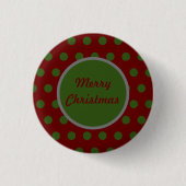 Frohe Weihnachtsschaltfläche (Maroon & Hunter) Button (Vorderseite)