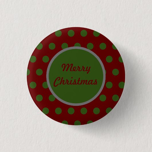 Frohe Weihnachtsschaltfläche (Maroon & Hunter) Button (Vorderseite)